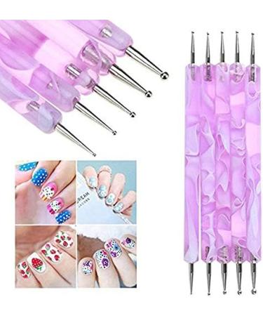 Dual-Ended Dotting Painting Pen for Nail Art DIY - Marbleizing Tool Set for Manicure - Buy Online on GoSupps.com