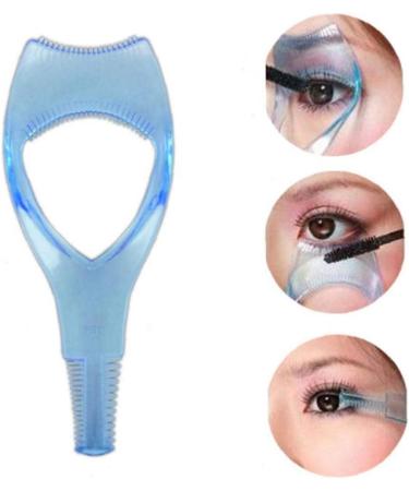 1pc Mascara Applicator Guide Tool 3 in 1 Eyelash Comb Makeup Eyelashes Comb Brush Rurler Cosmetic Tools Blue - Buy Online on GoSupps.com