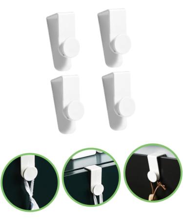 Cabilock 6pcs Hook up Wall Mount Clothing Rack Door Clothes Hanger Over Door Hanging Hooks Shower Door Porch 7.3X3X2.5CM White - Buy Online on GoSupps.com