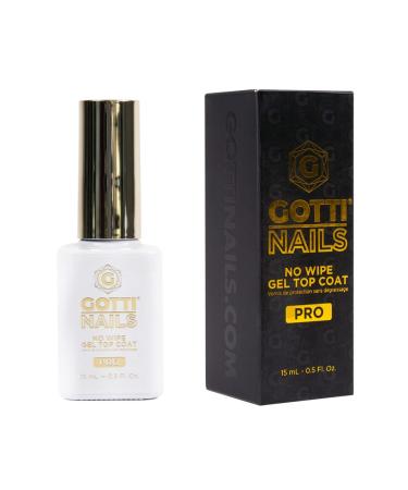 Gotti Nails BEST No Wipe Gel Top Coat .5oz 15ml. Super Shiny High Gloss Polish LED UV Soak Off