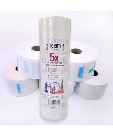 Ican 5 Rolls Barber Neck Strips | Disposable Stretch Paper Neck Protection Bands (500 Strips) - Shop Internationally - Buy Online on GoSupps.com