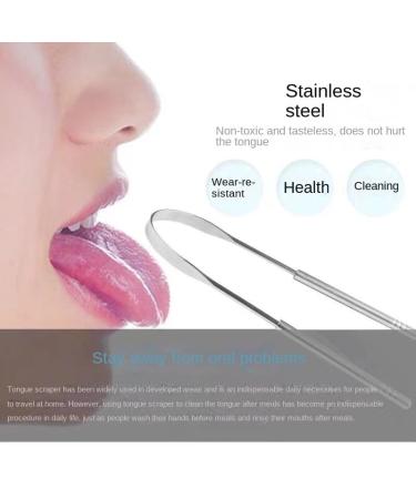 Stainless Steel Tongue Scraper | Fight Bad Breath Easy Oral Care for Fresh Breath | Travel Essential for Adults - Buy Online on GoSupps.com
