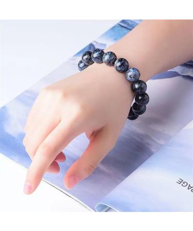 Genuine 10MM Pietersite Stone Beads Bracelet - Certified Chatoyant Gemstone from Namibia - Buy Online on GoSupps.com