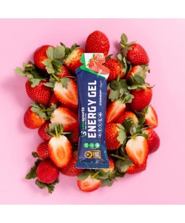 VitaSports Energy Gel (24x70) Strawberry - Quick Release Isotonic Gel with 22g Carbohydrates - Vegan & Informed-Sports Tested - Buy Online on GoSupps.com