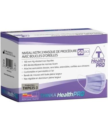 THINKA Level 3 FACE MASK with EARLOOPS (50pcs)-Medical Mask - Surgical Mask -ASTM Level 3 Mask - Buy Online on GoSupps.com