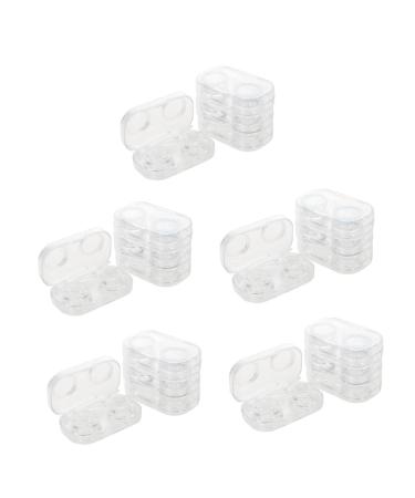 Solustre pack with 20 pieces of contact lens container Case kit Storage glasses box glasses case travel runs for contact lenses Form Make-up mirror case frame
