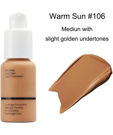Liquid Foundation Waterproof Long-Lasting Soft Matte 30 ml 8 Colors - Buy Online on GoSupps.com