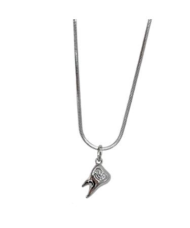 Oralgo's unique tooth-snake-bone necklace cute vintage keybeat chain punk style jewelry for street style enthusiasts metal