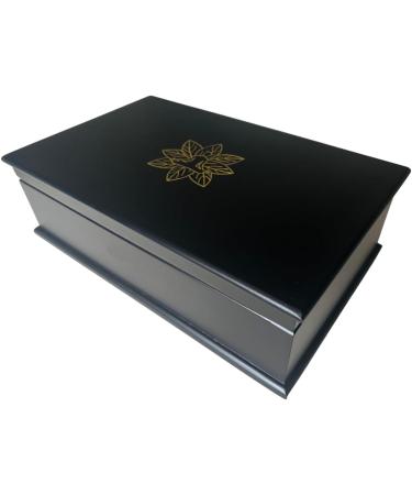 Indianteacompany ITC Luxury Wooden Black Tea Chest Caddy 8 Compartment with Cream Velvet with 80 Twinings Individually Wrapped Tea Bags - Buy Online on GoSupps.com