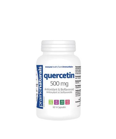 Prairie Naturals Quercetin 500mg Antioxidant & Bioflavonoid Capsule - 60 Count 60 count (Pack of 1)