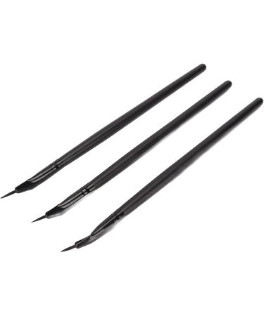 3pcs Bent Brush Ultra Fine Angled Gel Brushes Professional Makeup Tool Easy Application Nylon Brush Hair Wooden Handle - Buy Online on GoSupps.com