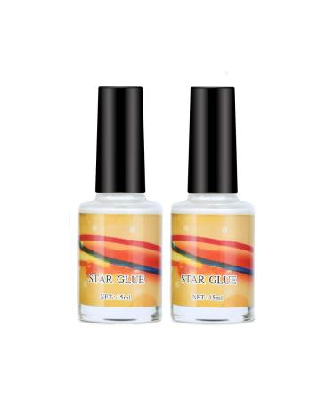 Ownest 2 Packs Galaxy Star Nail Art Foil Glue for Foil Sticker Nail Transfer Tips Decorations Adhesive Manicure Art DIY-15ml