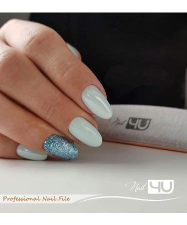 Set of 6 Nail Files Half Moon Professional Emery Boards for False Nails Acrylic Gel Tips Manicure tools by Nail4U Double sided Nail File Different Gradation 120/150 100/180 180/240 - Buy Online on GoSupps.com