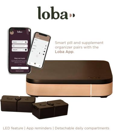 7-Day Smart Pill Organizer by Loba | Adjustable Notifications & Detachable Compartments | International Shipping Available - Buy Online on GoSupps.com
