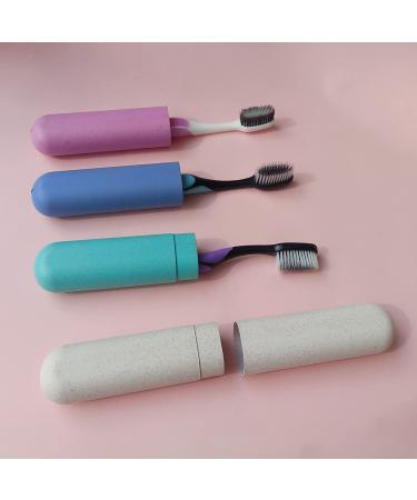 4 Pack Travel Toothbrush Case - Dust-Proof & Sanitary Holder for Home, Camping & Trips - Buy Online on GoSupps.com