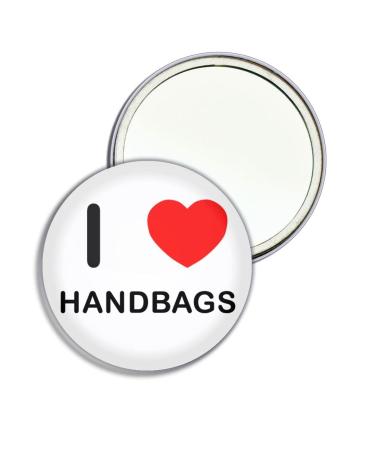 I Love Handbags - 55mm Round Compact Mirror