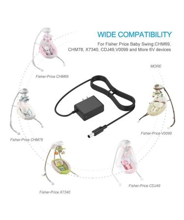 6V Baby Swing AC Adapter for Fisher Price & Ingenuity Swing | Replacement Charger Supply Cord 10Ft - Buy Online on GoSupps.com
