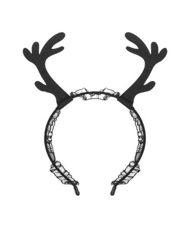 Womens Mens Unisex Christmas Day Dinner Nativity Costume Outfit Party Headband Hair Hoop Alice Band Hairband Deeley Deely Springs Bopper Black Goth Devil Horns Witch Reindeer Antler Ears
