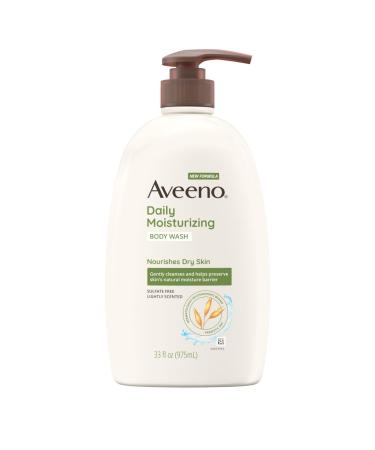 Avee.no Daily Moisturizing Body Wash with Soothing Oat Creamy Shower Gel Soap-Free and Dye-Free Light Fragrance for Sensitive skin 33 fl. Oz 975 ml