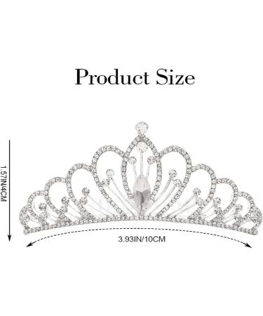 Kilshye Blue Tiara Combs Princess Crystal Wedding Crown - A-silver - Buy Online on GoSupps.com