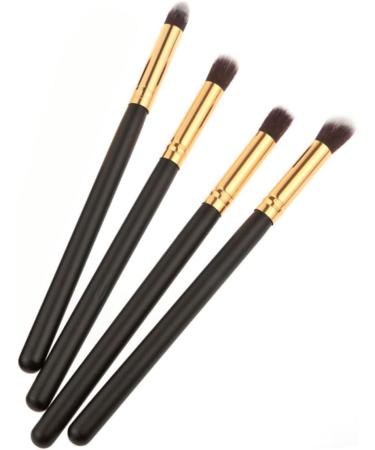 Healeved 8 Pcs Eye Make-up Brush Kit Eyeshadow Brushes Professional Eyebrow Brushes Highlighter Brushes mediumx2pcs Black+goldx2pcs - Buy Online on GoSupps.com