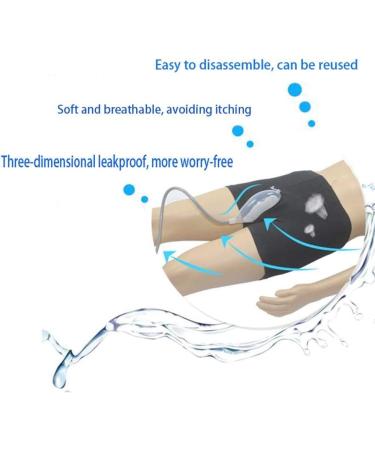 Wearable Incontinence Pants Wearable Urine Bag Incontinence Pants for Men Reusable Male Urinal Leg Bag Silicone Urine Funnel Holder Collector with Catheter S Small - Buy Online on GoSupps.com
