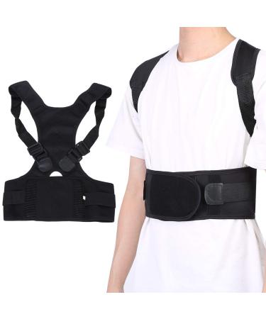 Buy ZJchao Posture Corrector for Men & Women | Comfortable Adjustable Back Support & Breathable Back Brace for Pain Relief - Improve Hump (Black - Buy Online on GoSupps.com