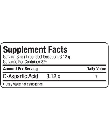 ALLMAX Nutrition D-Aspartic Acid 3.53 oz (100g) - Boost Testosterone & Muscle Growth - Buy Online on GoSupps.com