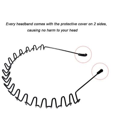 WantGor Metal Headbands 2 Pack - Fashion Unisex Black Hairband Set - Buy Online on GoSupps.com