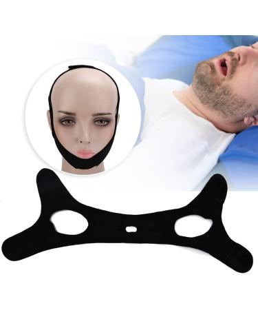 Adults Soft Snore Chin Strap - Triangular Mesh Cloth Snoring Belt (Black) - Buy Online on GoSupps.com