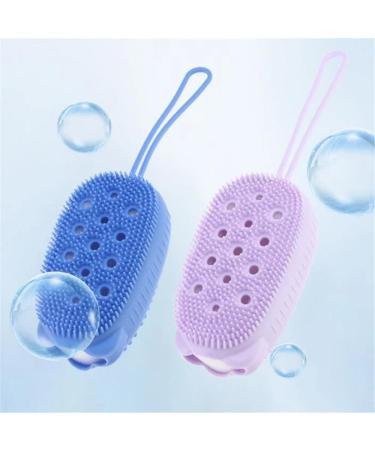 Bath Sponge Silicone Body Shower Exfoliating Scrub Sponge Bubble Bath Brush Sponges Bath (Color : Purple) - Buy Online on GoSupps.com