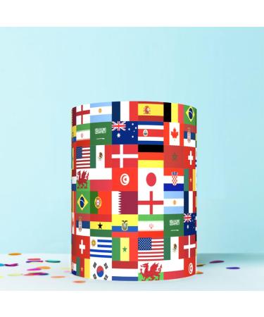 WORLD FLAGS WRAP AROUND EDIBLE CAKE TOPPER ICING SHEET DECORATION 2 SHEETS