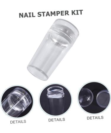 Beatifufu 4 Fully Transparent Handle with Lid Silicone Seal Nails Accessories Jelly Stamper for Nail Art Nail Polish Nail Art Stamping Kit Nail Kit for Manicure Tools Image Plastic - Buy Online on GoSupps.com