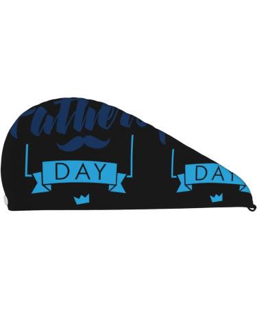 Happy Father's Day Microfiber Hair Towel for Women | Super Absorbent Coral Velvet Quick Dry Hair Wrap - Buy Online on GoSupps.com