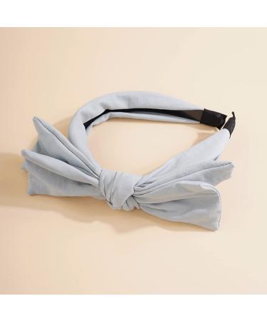 Wiwpar Knotted Bow Headband for Women - Fashionable Solid Blue Hair Accessory - Buy Online on GoSupps.com