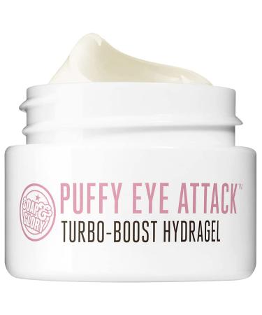 Soap & Glory Puffy Eye Attack Eye Cream - Hydrating Gel + Puffy Eyes Treatment for a Refreshed & Revitalised Under Eye - Eye De Puff Blend of Peptides  Cucumber Fruit Juice & Liquorice Root (14ml)