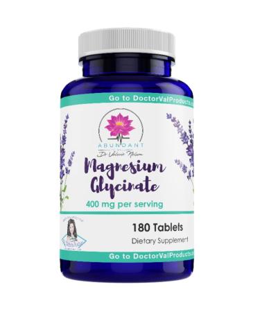 Dr. Valerie Nelson Magnesium Glycinate - 400 mg per Serving. 180 Tablet - Excellent Pricing - Heart Nerve and Muscle Health Highly Absorbable
