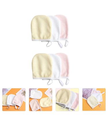FOMIYES 6pcs Reusable Makeup Remover Gloves Microfiber Cleaning Pads for Deep Facial Cleansing | Eco-Friendly Makeup Removal Solution - Buy Online on GoSupps.com