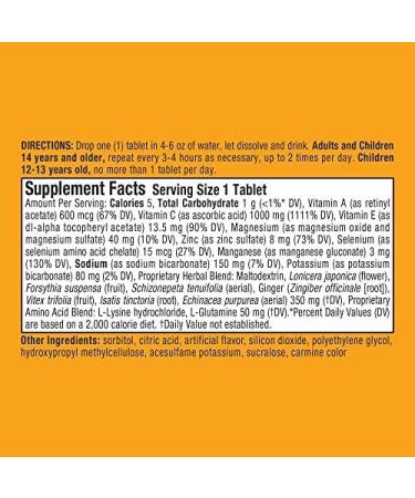 Airborne Very Berry Effervescent Tablets 10 count - 1000mg of Vitamin C - Immune Support Supplement (Pack of 4) 10 Count (Pack of 4) - Buy Online on GoSupps.com