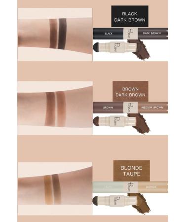 Eyebrow Stamp Stencil Kit - Waterproof One-Step Brow Makeup Set with 24 Stencils Gel Brush & Razor | Long Lasting Medium Brown & Brown Colors - Buy Online on GoSupps.com