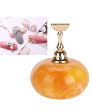 Nail Stand For Press Ons Nail Holder For Painting Nails Magnetic Golden Base Nail Tips Holders Fingernail Display Stands Nail Art Stand For DIY Nail Art Practicing Manicure