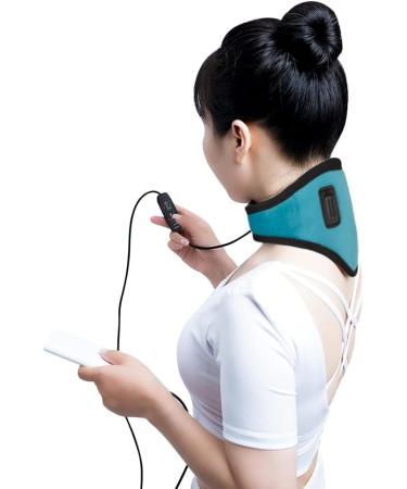 USB Neck Heat Pad Electric Neck Warmer Collar - Pain Relief & Therapy with Adjustable Temperature - Cyan - for Women Men Elder - Buy Online on GoSupps.com