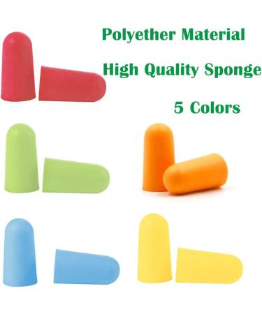 5 Pairs of Memory Foam Earplugs for Sleeping & Travel | Snoring & Noise Reduction (35dB) | Comfortable Hearing Protection for Kids - Buy Online on GoSupps.com