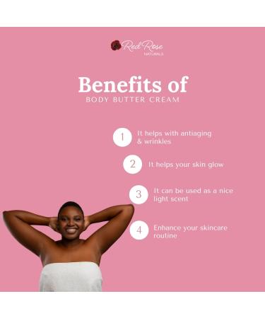 Strawberry Body Butter Cream for Sensitive Skin | Non-Greasy Moisturizing Shea Butter | Vegan Natural Skincare 8 oz - Buy Online on GoSupps.com