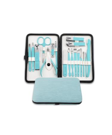 Nail Clipper Set 18-Piece Nail Clippers Set Stainless Steel Nail Clippers Pedicure Kit Nail File Nail Clippers Manicure Beauty Kit with Portable Fashion Bag Nail Clipper Kit (Color : Pink)
