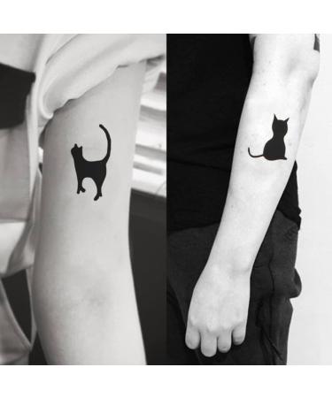 Oottati Small Cute Cat Totem Neck Temporary Tattoo Set (2-Pack) - Buy Online on GoSupps.com