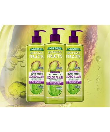  Garnier Garnier Fructis Leave-in Cream for Curly or Wavy Hair with Fruit Pectin and Pistachio Oil Nourishes & Defines Your Curls Without Hairdryer Pack of 3 x 400ml - Buy Online on GoSupps.com