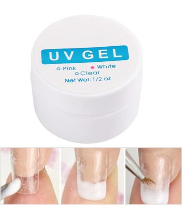 Nail Extension Gel Solid Gel Glue for Nail Tips Manicure UV Gel Builder Nail Glue for Nail Art Rhinestone DIY Manicure Home Salon(White) - Buy Online on GoSupps.com