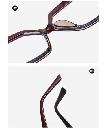 Fuqinqingoz Oversized Anti-Blue Light Reading Glasses +350 - Clear View Flat Light Mirror Glasses (C1) - Perfect for Computer Use - Buy Online on GoSupps.com