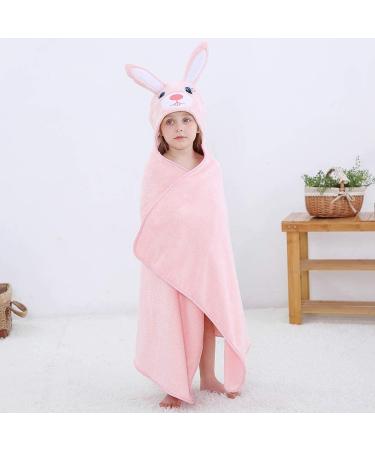 Cartoon Hooded Baby Towel | Premium Soft Bathrobe for 0-7T | Rabbit Design | 27.5 x 47 Inch - Buy Online on GoSupps.com